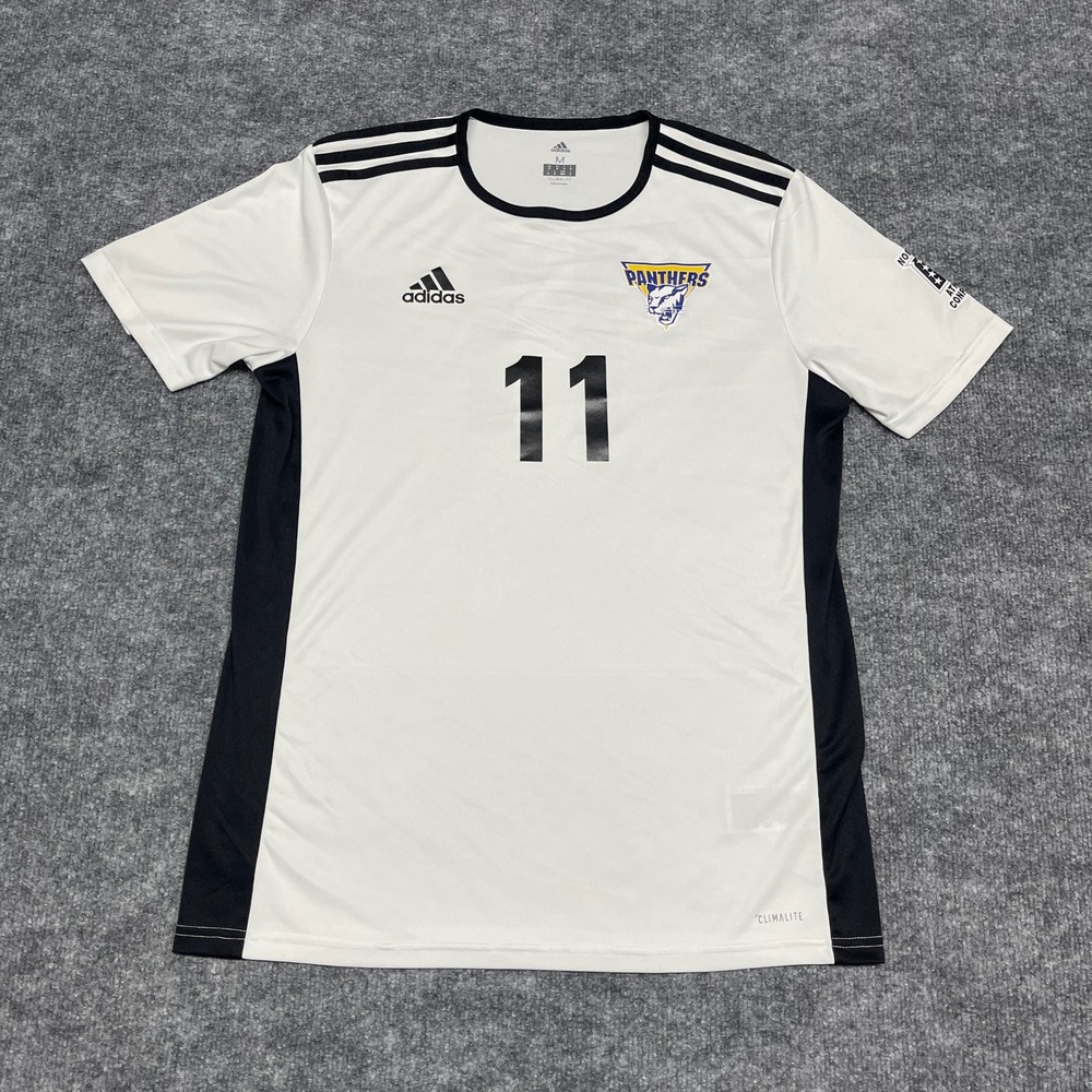 Portland Community College Jersey Men Medium White Adidas Soccer #11 Player Worn